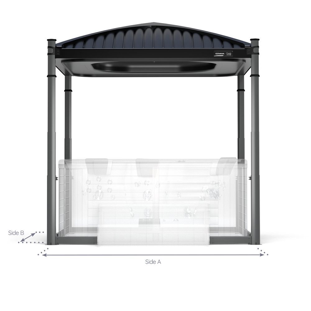 Covana Oasis Midnight Edition – schwarze Whirlpool-Abdeckung